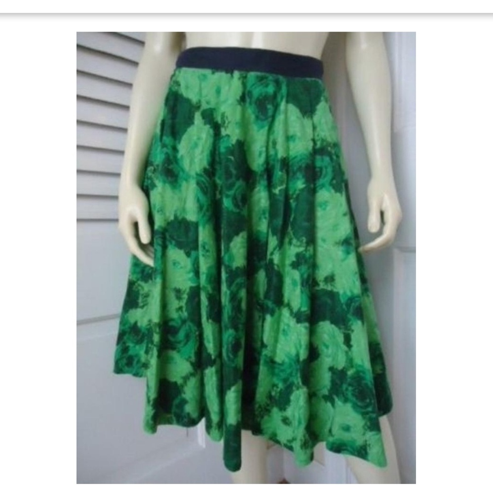 Edme & Esyllte Anthro Skirt 2 Cotton Floral Pocket - Picture 1 of 2